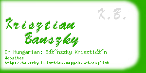 krisztian banszky business card